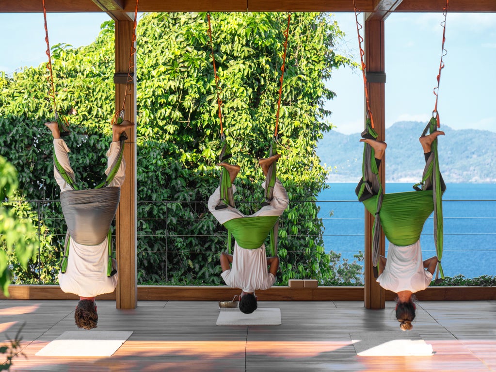 “Flying High” with Aerial Yoga