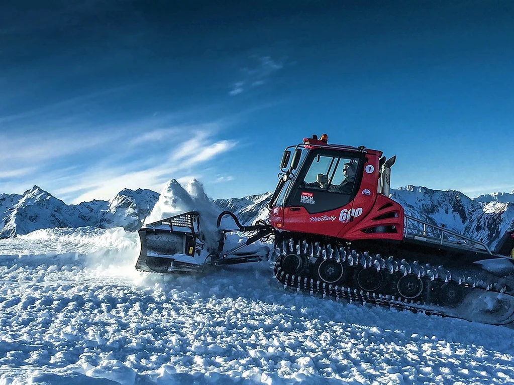 Piste Basher Driving