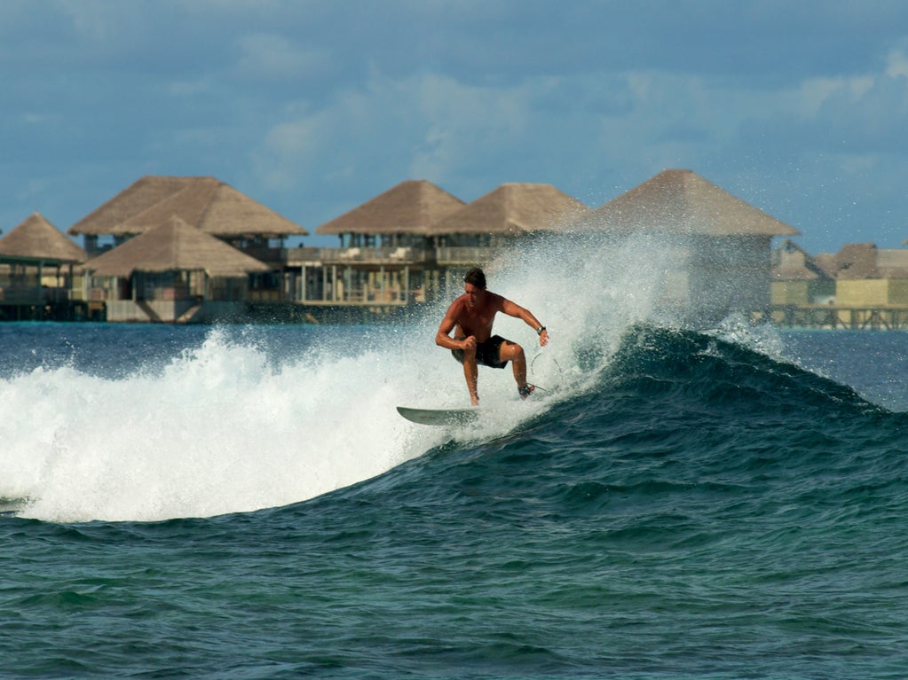 Surfing With Tropicsurf at Six Senses Laamu